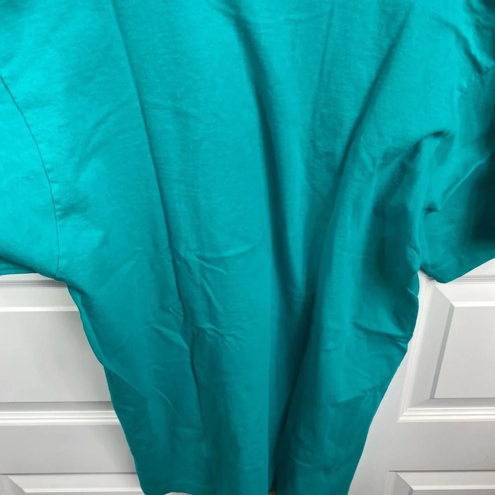 Vintage 90s Mens BVD Heavyweight Green Cotton T Shirt XL Extra Large USA single - Picture 6 of 7